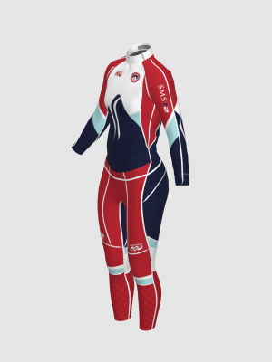 Podiumwear Women's Gold Two-Piece Race Suit