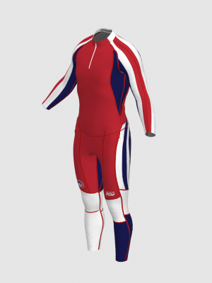 Podiumwear Unisex Gold Two-Piece Race Suit