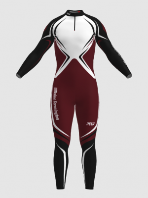 Podiumwear Unisex Silver Two-Piece Race Suit