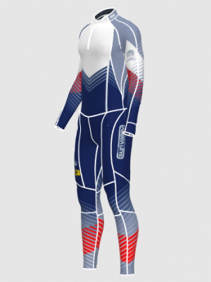 Podiumwear Unisex Gold Two-Piece Race Suit