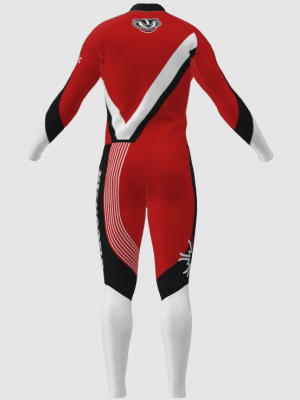 Podiumwear Unisex Silver Two-Piece Race Suit