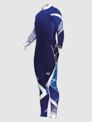 Podiumwear Unisex Silver Two-Piece Race Suit