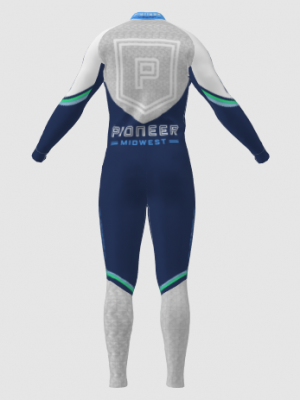 Podiumwear Unisex Silver Two-Piece Race Suit