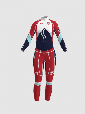 Podiumwear Women's Gold Two-Piece Race Suit