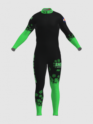 Podiumwear Unisex Silver Two-Piece Race Suit