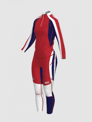 Podiumwear Women's Gold Two-Piece Race Suit