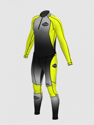 Podiumwear Unisex Gold Two-Piece Race Suit