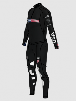 Podiumwear Unisex Gold Two-Piece Race Suit