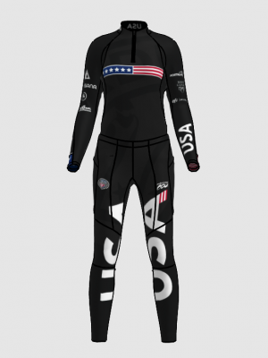 Podiumwear Women's Gold Two-Piece Race Suit