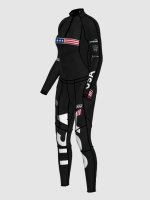 Podiumwear Women's Gold Two-Piece Race Suit