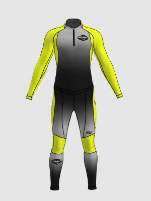 Podiumwear Unisex Gold Two-Piece Race Suit
