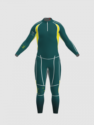 Podiumwear Unisex Gold Two-Piece Race Suit