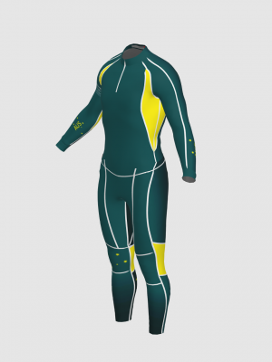 Podiumwear Unisex Gold Two-Piece Race Suit