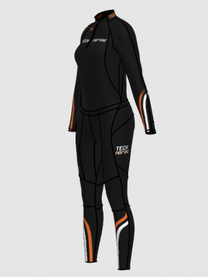 Podiumwear Women's Gold Two-Piece Race Suit