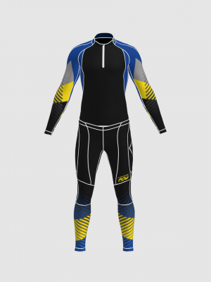 Podiumwear Unisex Gold Two-Piece Race Suit