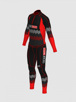 Podiumwear Unisex Gold Two-Piece Race Suit