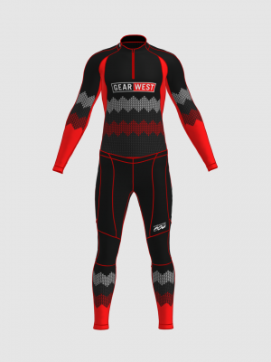Podiumwear Unisex Gold Two-Piece Race Suit