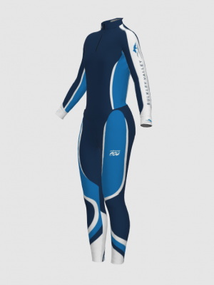 Podiumwear Women's Silver Two-Piece Race Suit