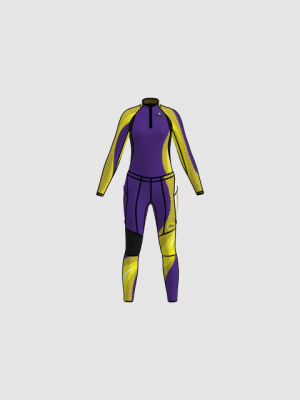 Podiumwear Women's Gold Two-Piece Race Suit