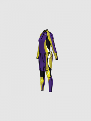 Podiumwear Women's Gold Two-Piece Race Suit