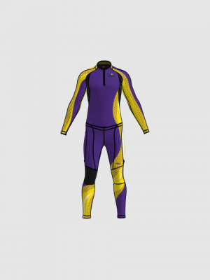 Podiumwear Unisex Gold Two-Piece Race Suit