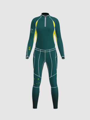Podiumwear Women's Gold Two-Piece Race Suit