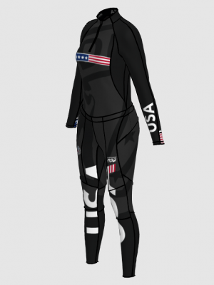 Podiumwear Women's Gold Two-Piece Race Suit