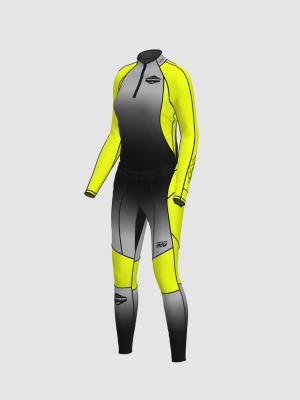 Podiumwear Women's Gold Two-Piece Race Suit
