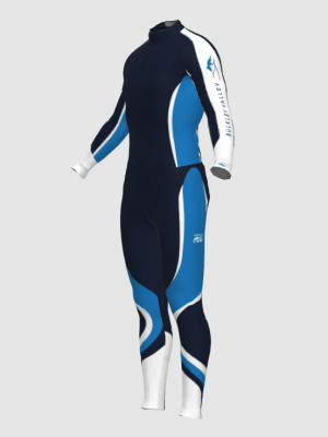 Podiumwear Unisex Silver Two-Piece Race Suit