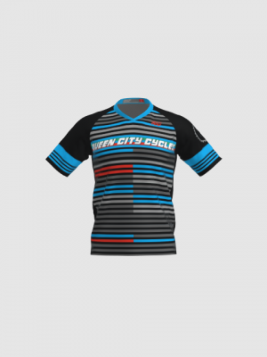 Podiumwear Men's Silver Short Sleeve MTB Jersey - New Fabric 2025!