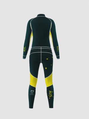 Podiumwear Women's Gold Two-Piece Race Suit