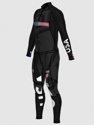 Podiumwear Unisex Gold Two-Piece Race Suit