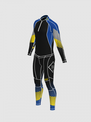 Podiumwear Unisex Gold Two-Piece Race Suit