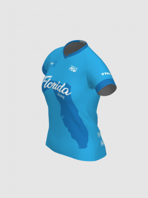 Podiumwear Women's Silver Short Sleeve MTB Jersey - NEW FABRIC 2025!