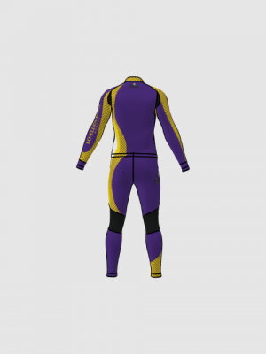 Podiumwear Unisex Gold Two-Piece Race Suit