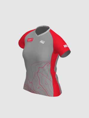 Podiumwear Women's Silver Short Sleeve MTB Jersey - NEW FABRIC 2025!