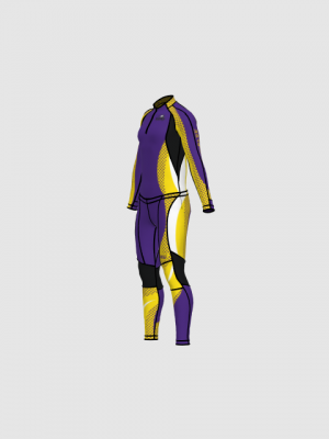 Podiumwear Unisex Gold Two-Piece Race Suit