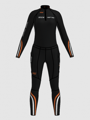 Podiumwear Women's Gold Two-Piece Race Suit
