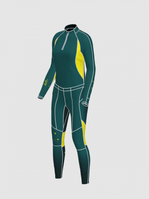 Podiumwear Women's Gold Two-Piece Race Suit