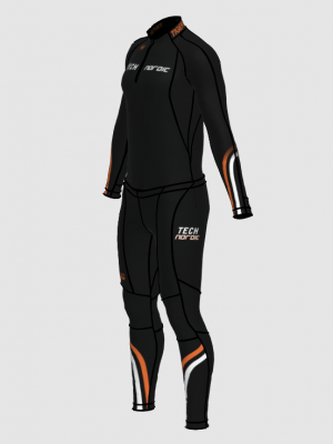 Podiumwear Unisex Gold Two-Piece Race Suit