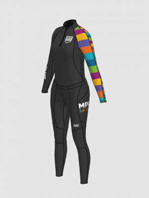 Podiumwear Women's Gold Two-Piece Race Suit