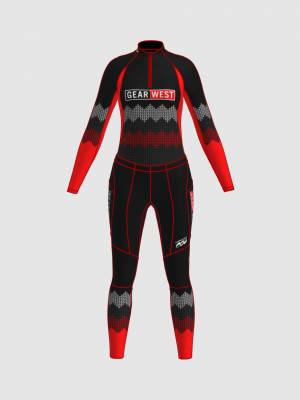 Podiumwear Women's Gold Two-Piece Race Suit