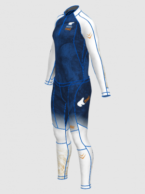 Podiumwear Unisex Gold Two-Piece Race Suit