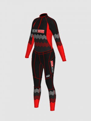 Podiumwear Women's Gold Two-Piece Race Suit