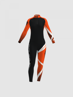 Podiumwear Women's Silver Two-Piece Race Suit