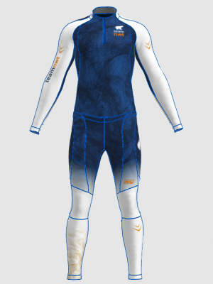 Podiumwear Unisex Gold Two-Piece Race Suit