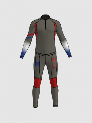 Podiumwear Unisex Gold Two-Piece Race Suit