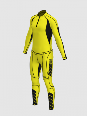 Podiumwear Unisex Gold Two-Piece Race Suit