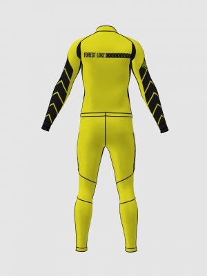 Podiumwear Unisex Gold Two-Piece Race Suit