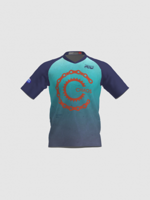 Podiumwear Men's Silver Short Sleeve MTB Jersey - New Fabric 2025!